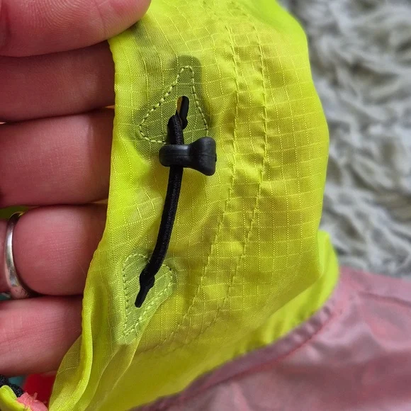 Nike Pink and‎ Yellow Hooded Vest Windbreaker Woman's Size S Colorblock Neon - Picture 12 of 12